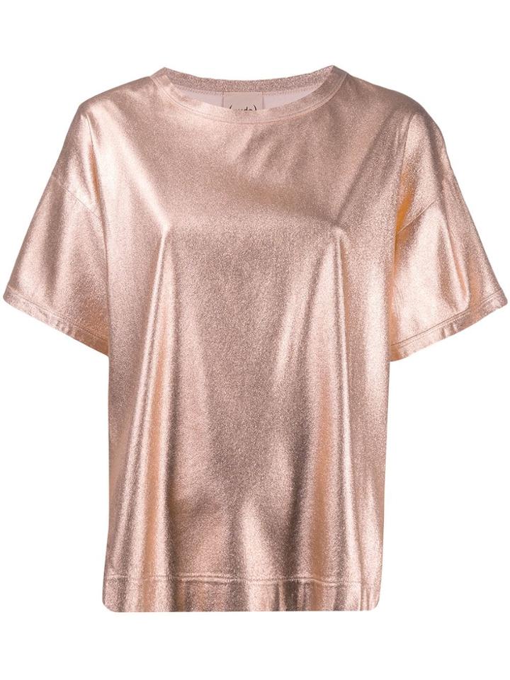 Nude Metallic T-shirt - Pink