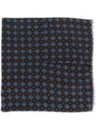 Altea Floral Patterned Fine Knit Scarf - Brown