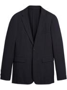 Burberry Soho Fit Herringbone Cotton Blend Jacket - Blue