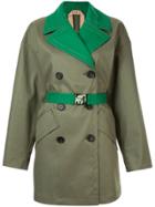 No21 Double Breasted Trench - Green