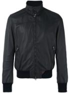 Stewart - Zip Up Jacket - Men - Cotton/leather - Xl, Blue, Cotton/leather
