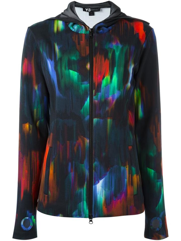 Y-3 Digital Print Track Jacket, Women's, Size: Medium, Cotton/modal/polyester/spandex/elastane