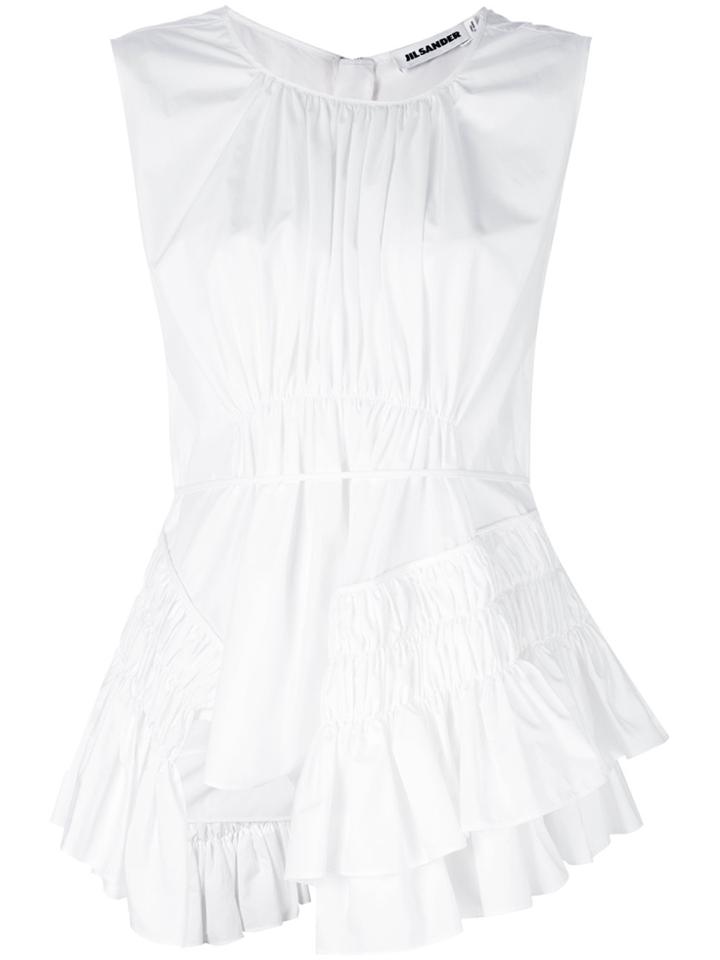 Jil Sander Ruched Detail Blouse - White