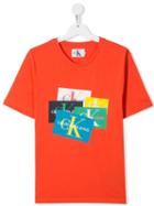Calvin Klein Kids Teen Repeat Logo T-shirt - Orange