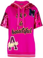 Dolce & Gabbana Life Is Beautiful Patch Top - Pink & Purple