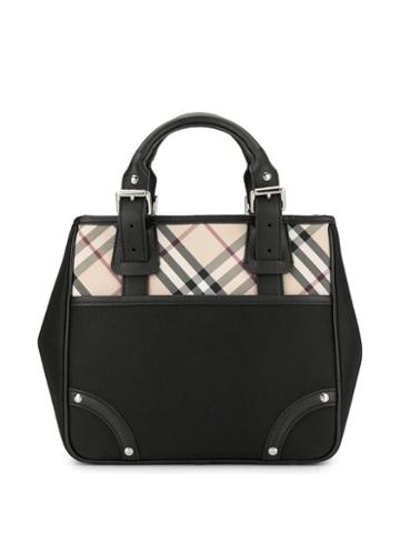 Burberry Pre-owned Check Tote Bag - Black