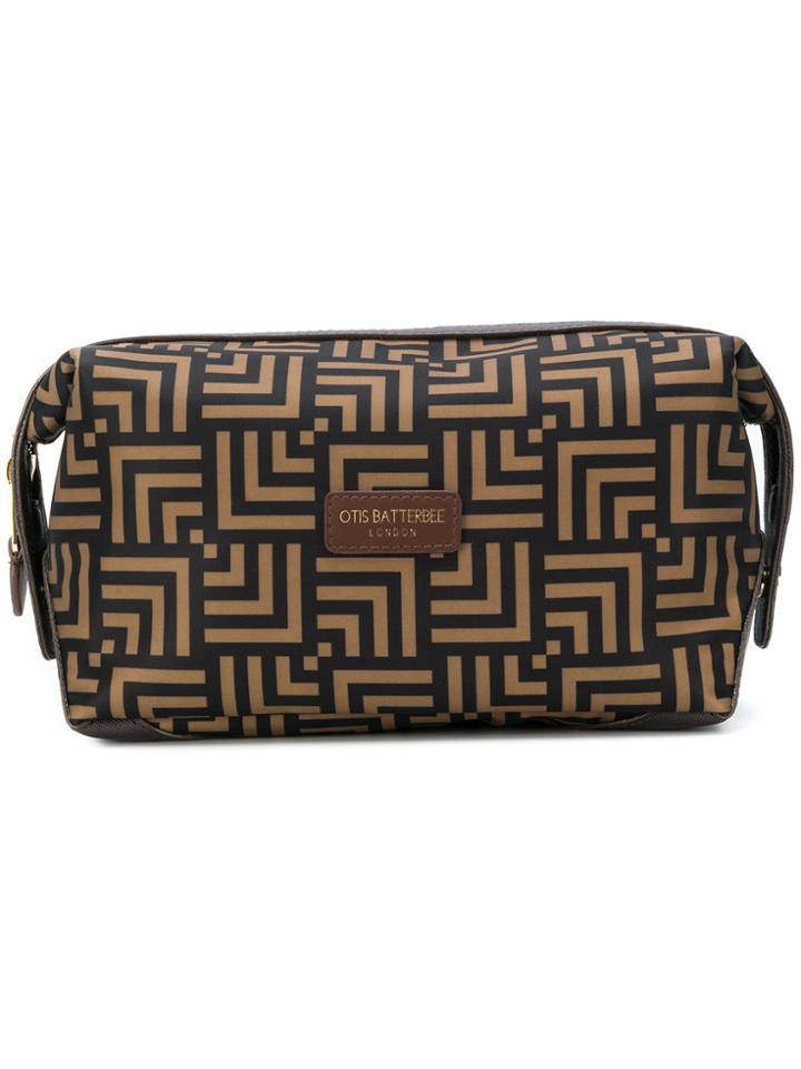 Otis Batterbee Fenton Printed Wash Bag - Brown