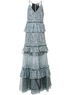 Zac Zac Posen Brianna Floral Crochet Gown, Women's, Size: 4, Blue, Polyester/cotton/nylon/polyester