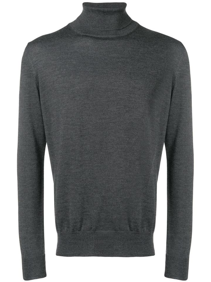 Barba Turtle Neck Jumper - Grey