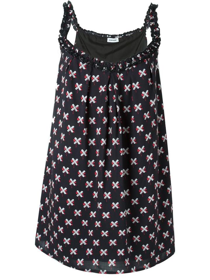 Au Jour Le Jour Cross Print Dress