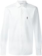Neil Barrett Lightning Bolt Shirt, Men's, Size: 40, White, Cotton/polyamide/spandex/elastane