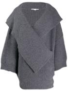 Stella Mccartney Oversized Knitted Cardigan - Grey