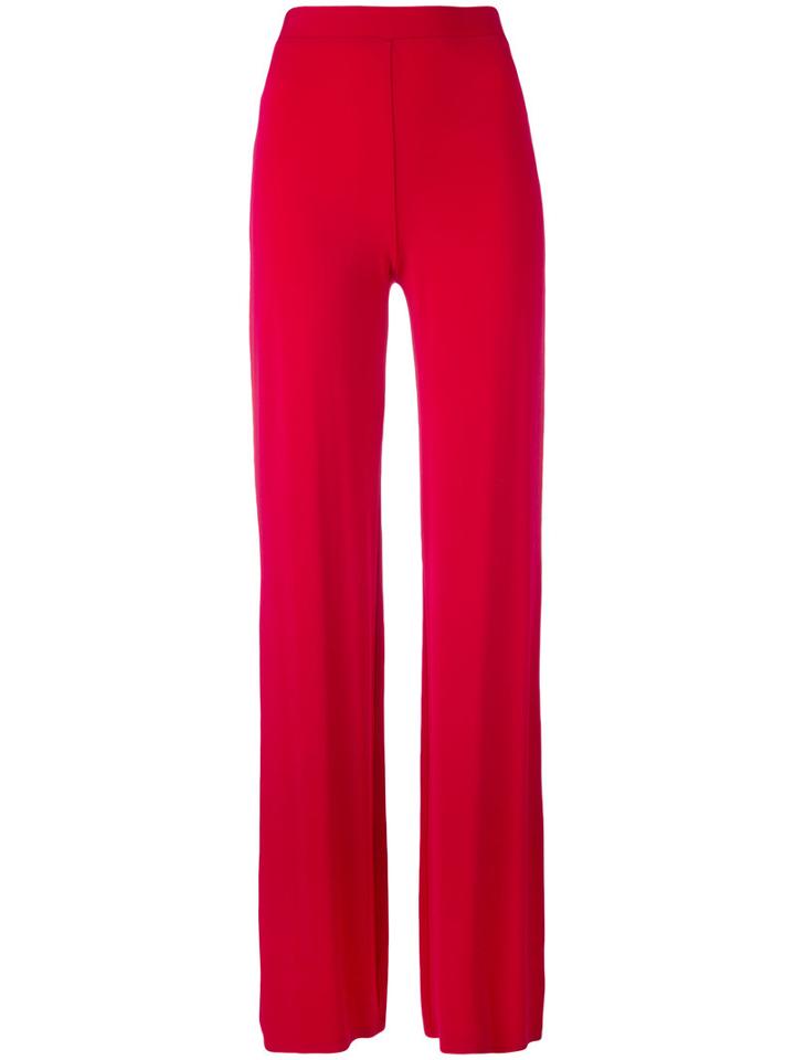 Plein Sud - Straight Trousers - Women - Spandex/elastane/viscose - 38, Red, Spandex/elastane/viscose