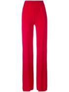 Plein Sud - Straight Trousers - Women - Spandex/elastane/viscose - 38, Red, Spandex/elastane/viscose