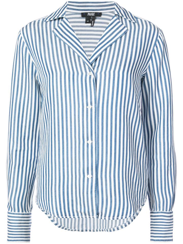 Paige Striped Long-sleeve Shirt - Blue
