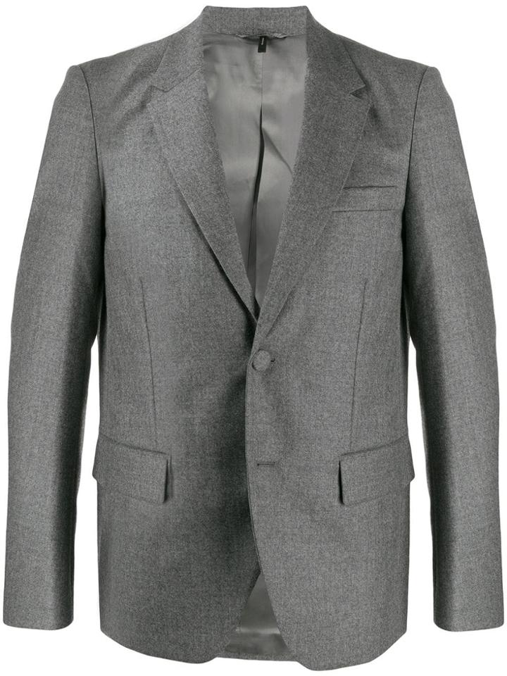 Helmut Lang Melange Single-breasted Blazer - Grey