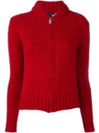 Love Moschino Peace Cardigan, Women's, Size: 38, Red, Acrylic/polyamide/alpaca/virgin Wool