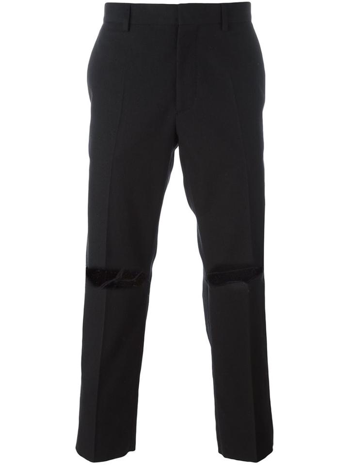 Msgm Ripped Cropped Trousers