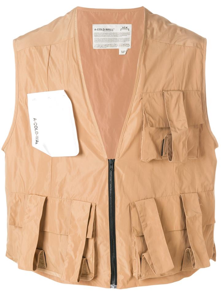 A-cold-wall* Pocket Front Gilet - Nude & Neutrals