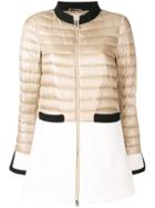 Herno Contrast Panels Padded Coat - Neutrals