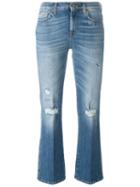 7 For All Mankind Cropped 'boo' Jeans, Women's, Size: 25, Blue, Cotton/spandex/elastane