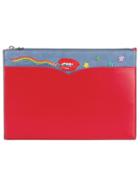 Olympia Le-tan Beaded Lip Pouch - Red