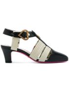 Gucci Mid-heel T-strap Sandals - Black