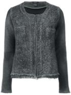 Avant Toi - Studded Allover Collarless Jacket - Women - Cotton/linen/flax/polyamide - S, Green, Cotton/linen/flax/polyamide