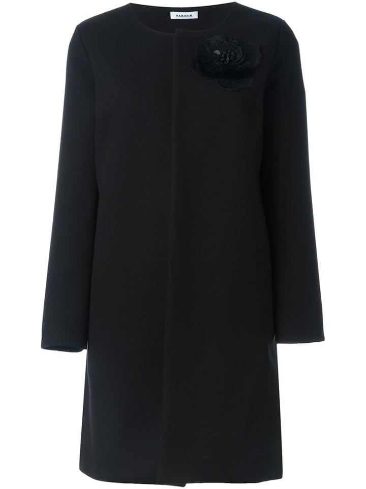 P.a.r.o.s.h. 'ryan' Coat, Women's, Size: Large, Black, Viscose/wool
