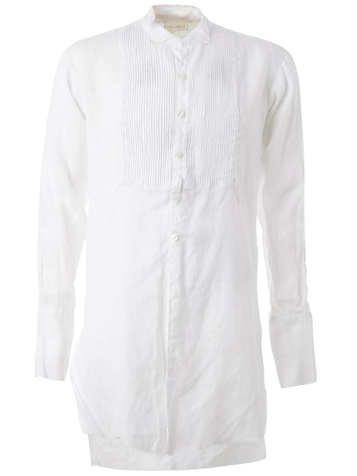 Greg Lauren Studio Tux Shirt, Men's, Size: 2, White, Linen/flax