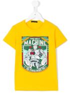 Frankie Morello Kids - Robot Print T-shirt - Kids - Cotton - 7 Yrs, Yellow/orange