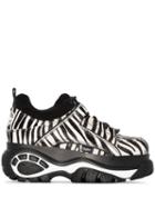 Buffalo Zebra Print Flatform Sneakers - Black