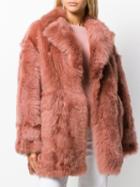 Blancha Shearling Short Jacket - Pink