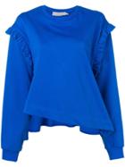 Preen Line Ruched Detailed Jumper - Blue