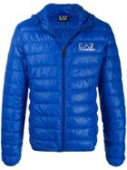 Ea7 Emporio Armani Quilted Zip-up Jacket - Blue