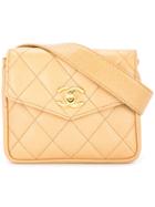 Chanel Vintage Quilted Cc Belt Bag - Brown