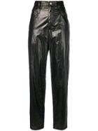 Isabel Marant Torsy Metallic Trousers - Black
