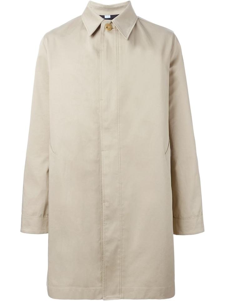 Ami Alexandre Mattiussi Single Breasted Coat, Men's, Size: S, Nude/neutrals, Cotton