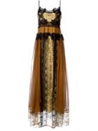 Alberta Ferretti Lace Detail Gown
