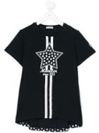 Moncler Kids - Star Logo T-shirt - Kids - Cotton/spandex/elastane - 14 Yrs, Blue