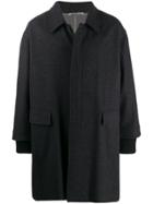 Valentino Concealed Button-down Coat - Black