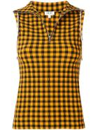 Kenzo Gingham Sleeveless Top - Orange
