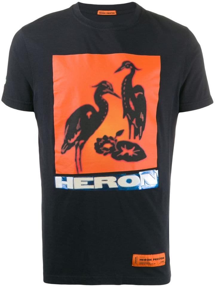 Heron Preston Printed Cotton T-shirt - Black