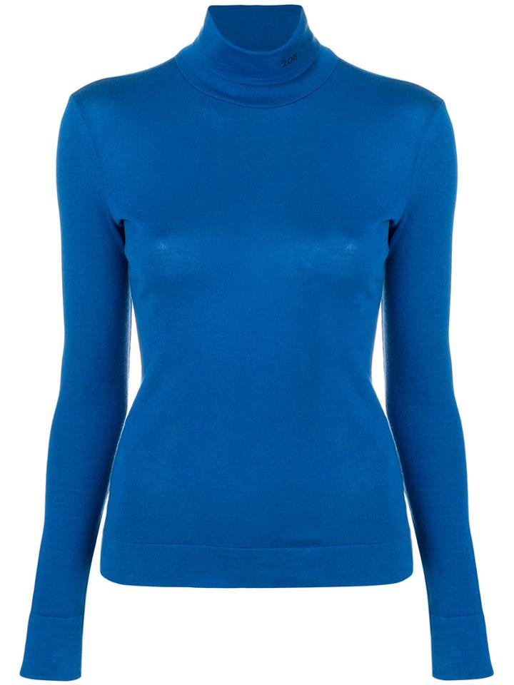 Calvin Klein 205w39nyc Fitted Roll Neck Jumper - Blue