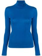 Calvin Klein 205w39nyc Fitted Roll Neck Jumper - Blue