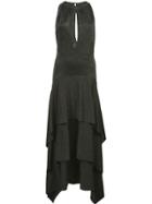 Proenza Schouler Sleeveless Asymmetric Maxi Dress - Black