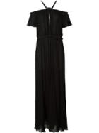 Jay Ahr Rope Detail Evening Dress, Women's, Size: 34, Black, Silk/nylon