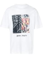Palm Angels Contrast Logo Print T-shirt - White