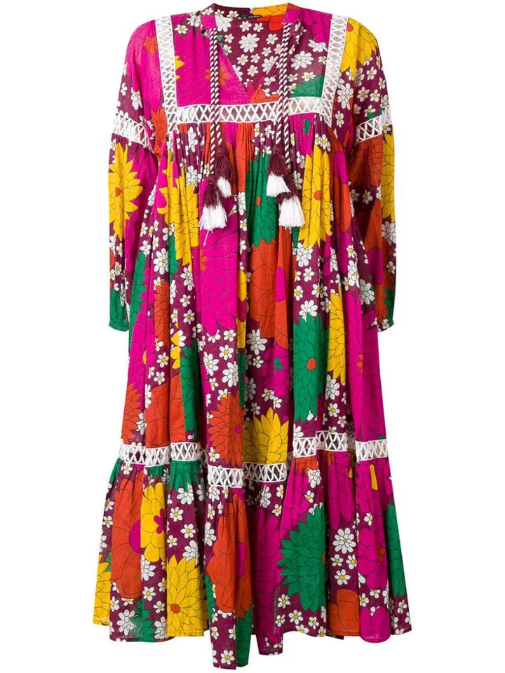 Dodo Bar Or Floral Print Babydoll Dress - Pink