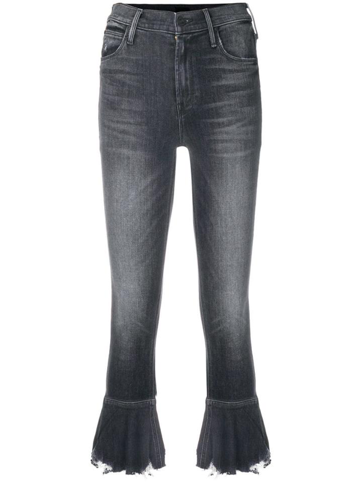 Mother Flare Hem Jeans - Grey